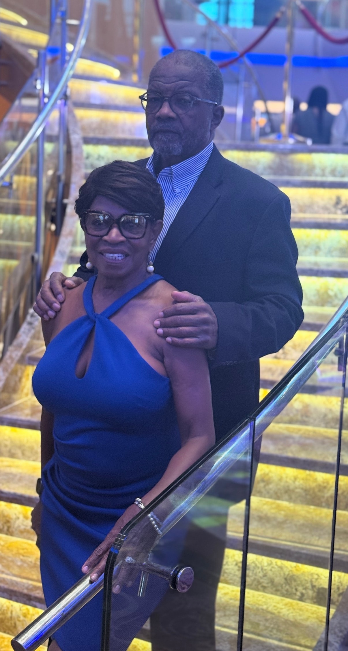 Couple portrait before photo enhancement